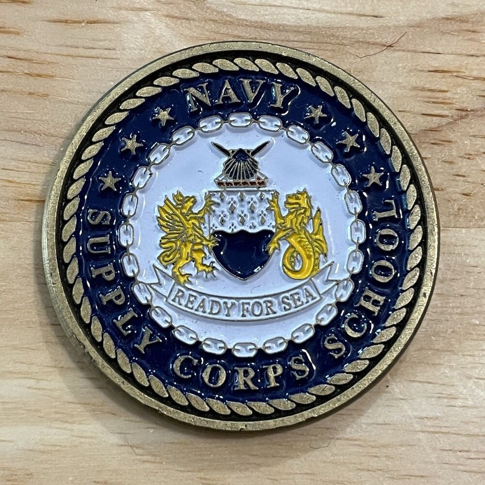 Challenge Coin US Navy USN Supply Corps School HAFND Brian Sheppard AOTE CO